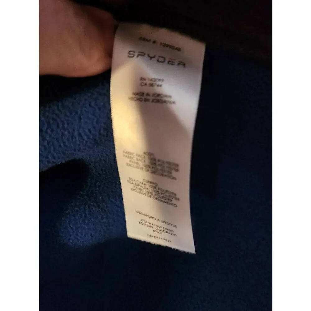 SPYDER Outbound Stryke 1/4 Zip Pullover Sweater Mens Size XXL Blue Lime